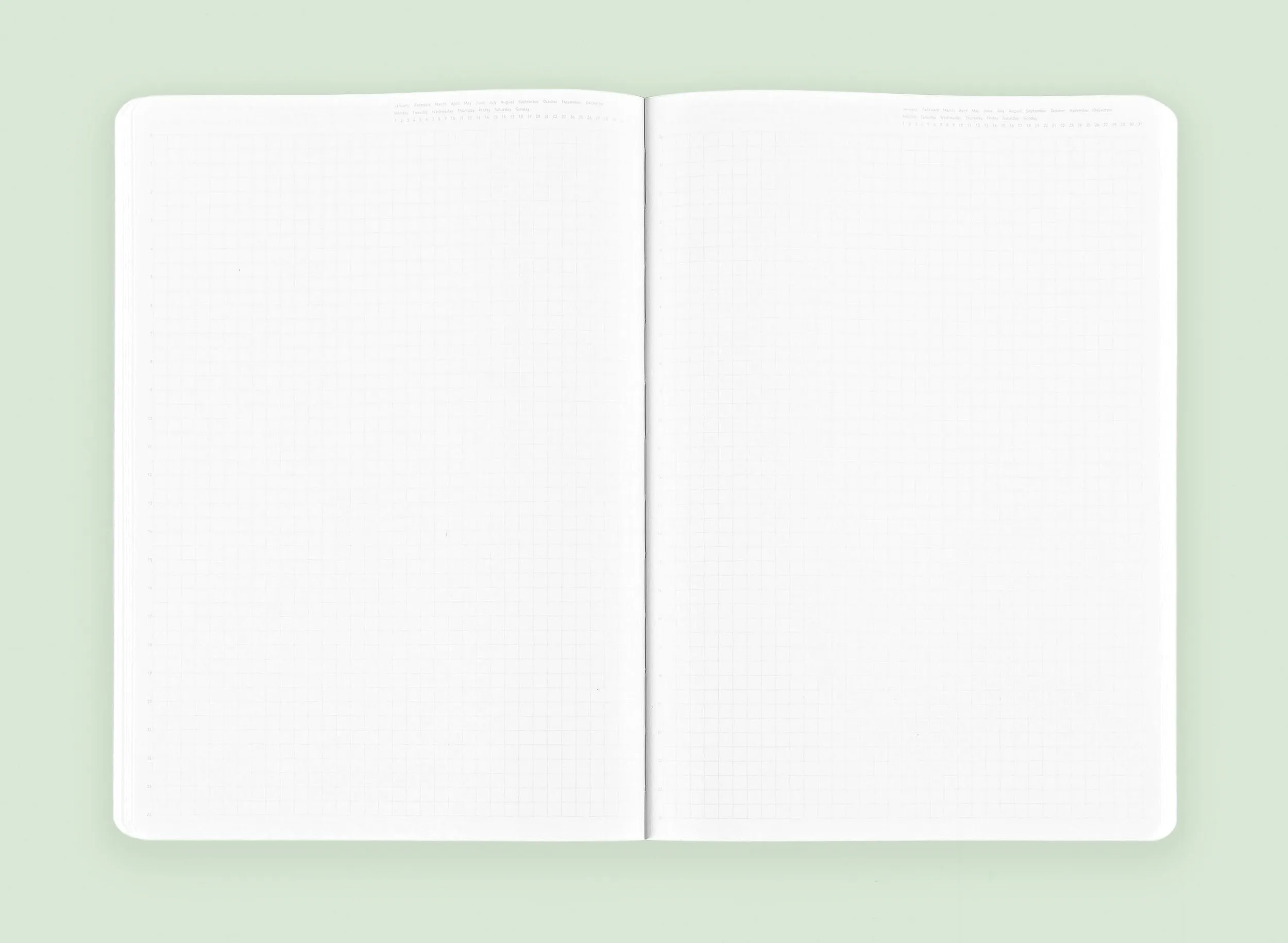 365Days Notebook A5 | Green, Light Gray Or Cobalt Blue