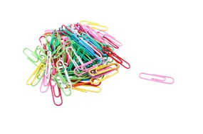 Baumgartens Vinyl Coated Paper Clips #1 Standard Size 100 Pack ASSORTED Colors (ES-5000)