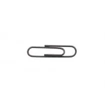 Baumgartens Vinyl Coated Paper Clips #1 Standard Size 100 Pack BLACK (ES-5110)