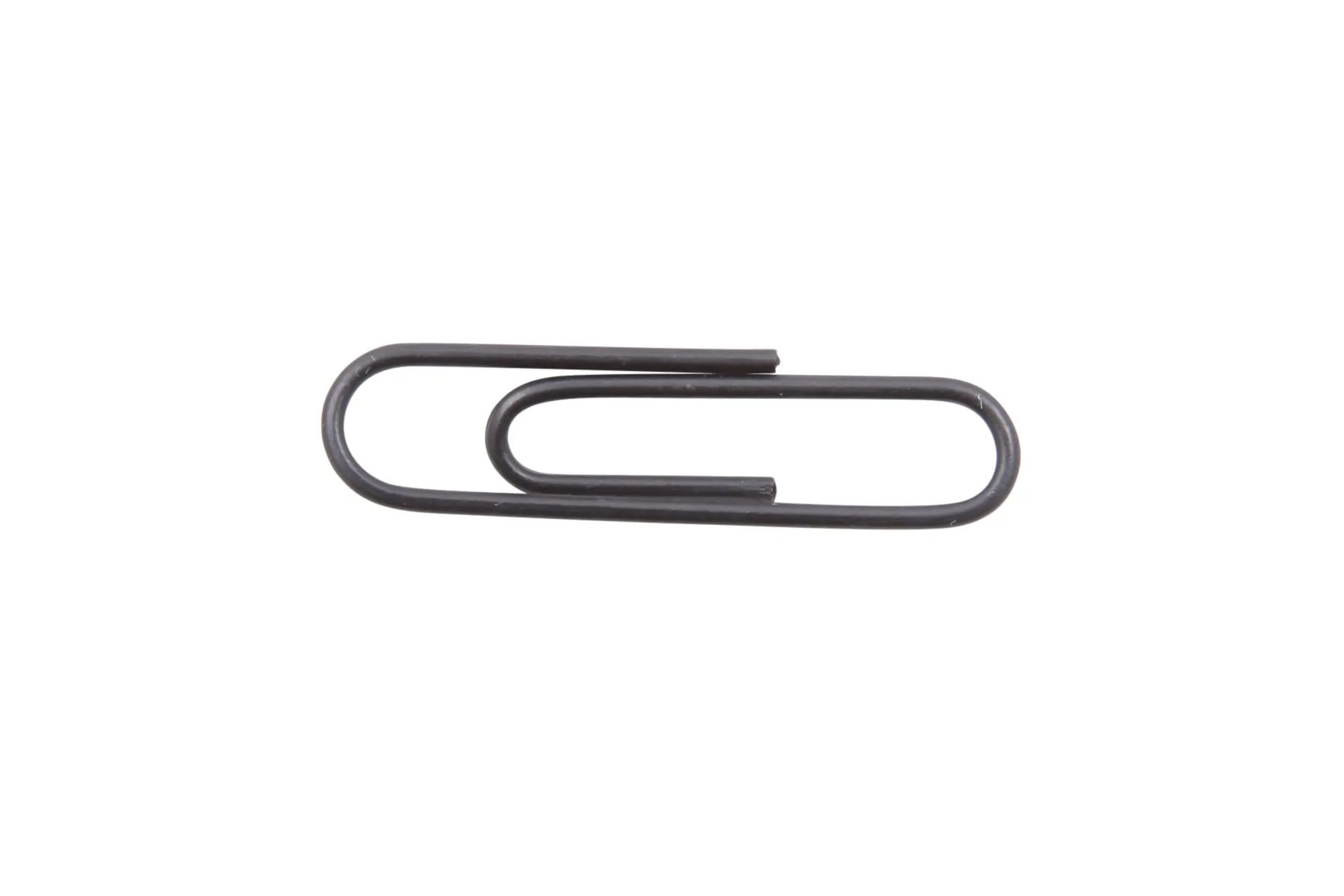 Baumgartens Vinyl Coated Paper Clips #1 Standard Size 100 Pack BLACK (ES-5110)