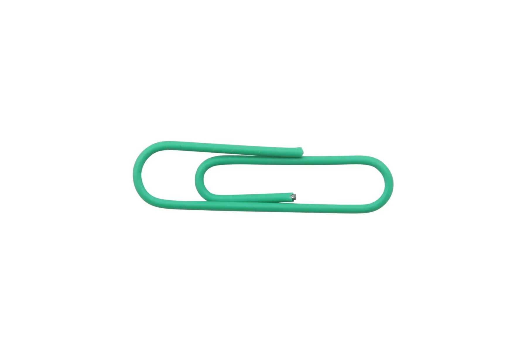 Baumgartens Vinyl Coated Paper Clips #1 Standard Size 100 Pack GREEN (ES-5060)