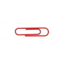 Baumgartens Vinyl Coated Paper Clips #1 Standard Size 100 Pack RED (ES-5020)