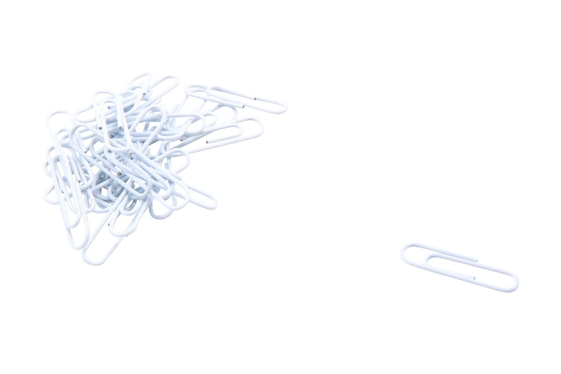 Baumgartens Vinyl Coated Paper Clips #1 Standard Size 100 Pack WHITE (ES-5010)