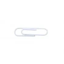 Baumgartens Vinyl Coated Paper Clips #1 Standard Size 100 Pack WHITE (ES-5010)