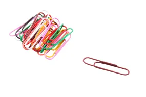 Baumgartens Vinyl Coated Paper Clips Jumbo Size 40 Pack ASSORTED Colors (ES-4000)