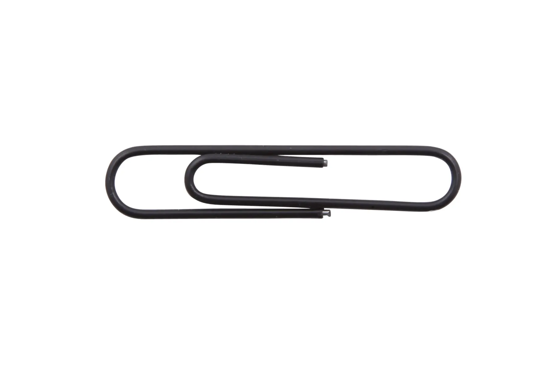 Baumgartens Vinyl Coated Paper Clips Jumbo Size 40 Pack BLACK (ES-4110)