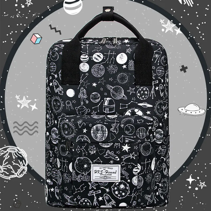 Cartoon Backpacks Shoulder School Bag for Girls College Travel Daypack Bookbag