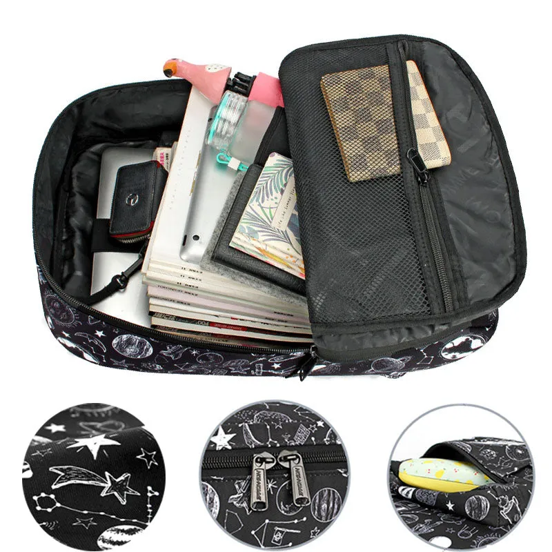 Cartoon Backpacks Shoulder School Bag for Girls College Travel Daypack Bookbag