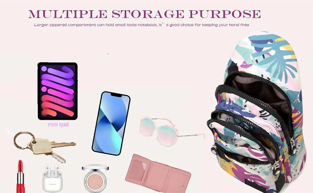 EVANCARY Small Sling Bag Crossbody Bags for Women Trendy, Sling Bakpack Casual Chest Bag for Travel Daypack Hiking