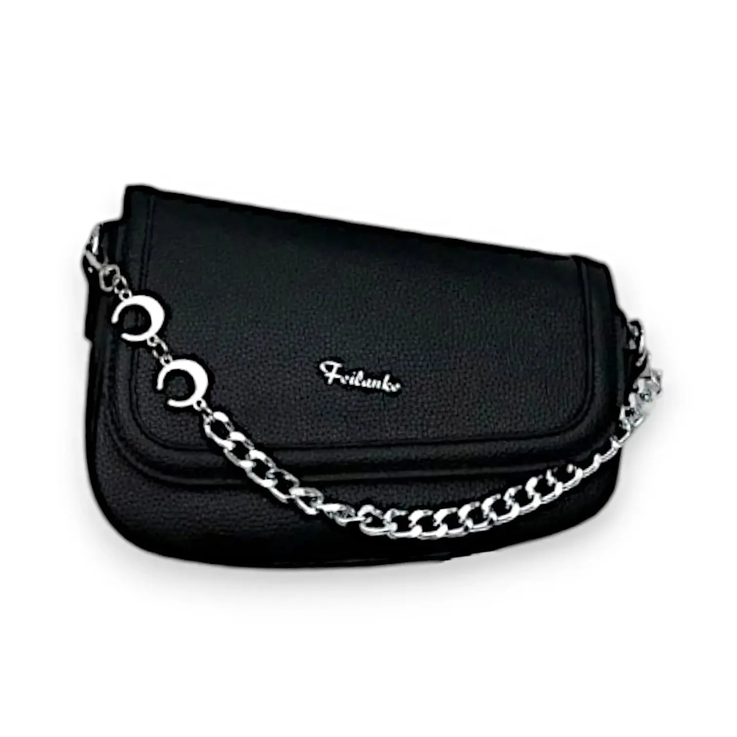 Feilanko Mini Crossbody Bag with Half Moon Chain Strap