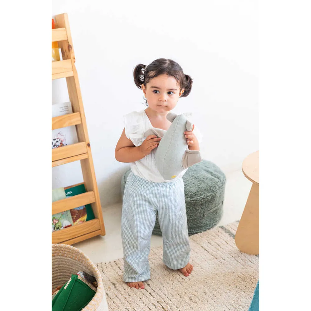 Lorena Canals Ride & Roll Airplane Machine Washable Textile Toy - 16x26x22cm