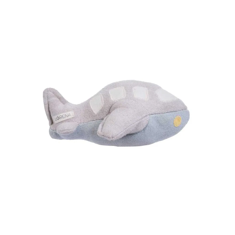 Lorena Canals Ride & Roll Airplane Machine Washable Textile Toy - 16x26x22cm
