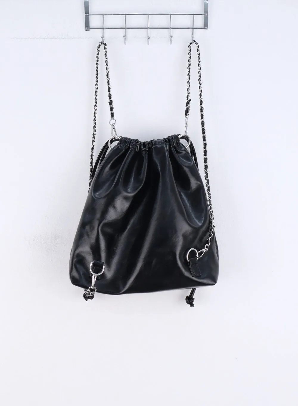 Metallic Chain Backpack CN324