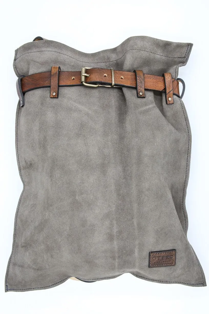 Suede Belted City Backpack