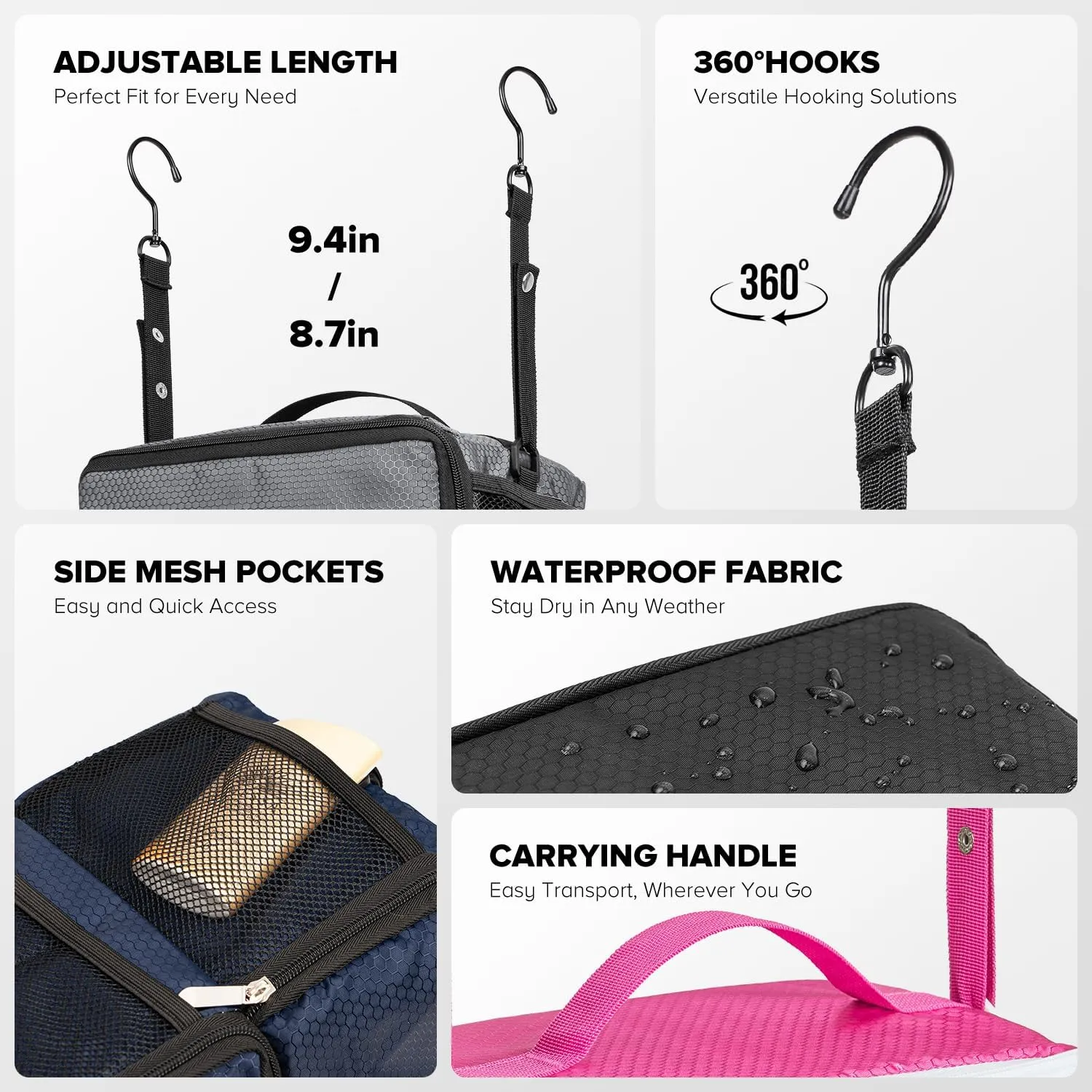 Suitcase Organizer, Travel Luggage Organizer Hanging Shelves Packing Cube Closet/Collapsible Portable Travel Organizer for Carry-on, Black-M, Medium, Modern