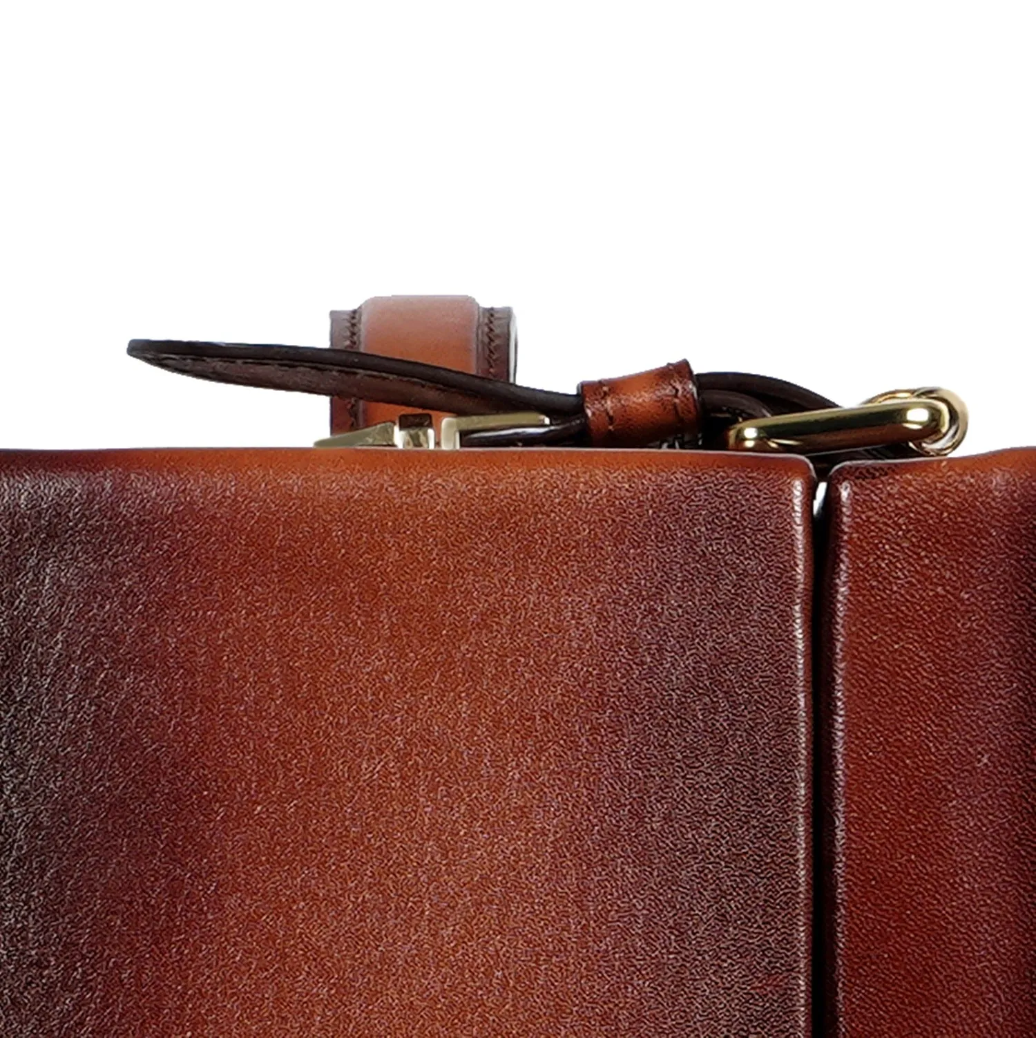 Tan Shoe Case in Genuine Leather
