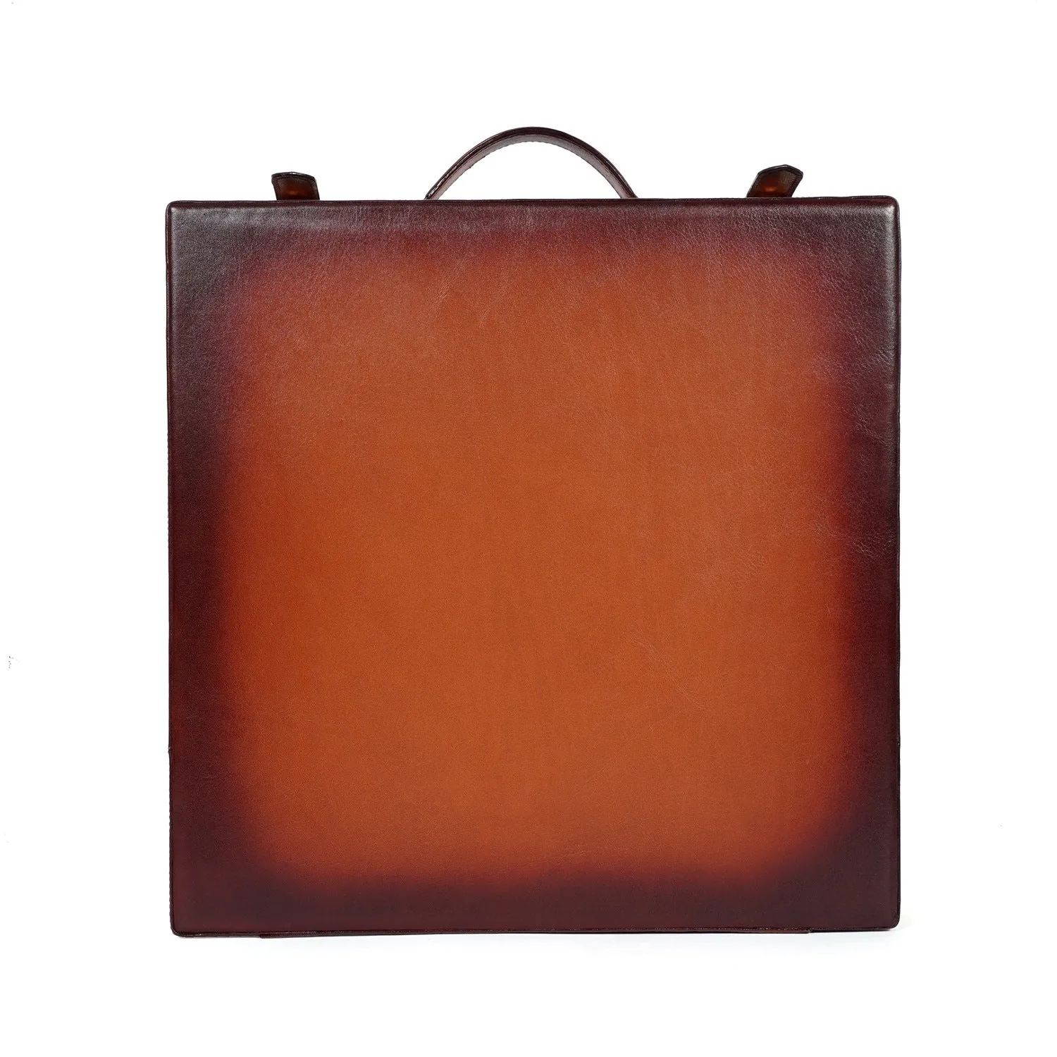 Tan Shoe Case in Genuine Leather