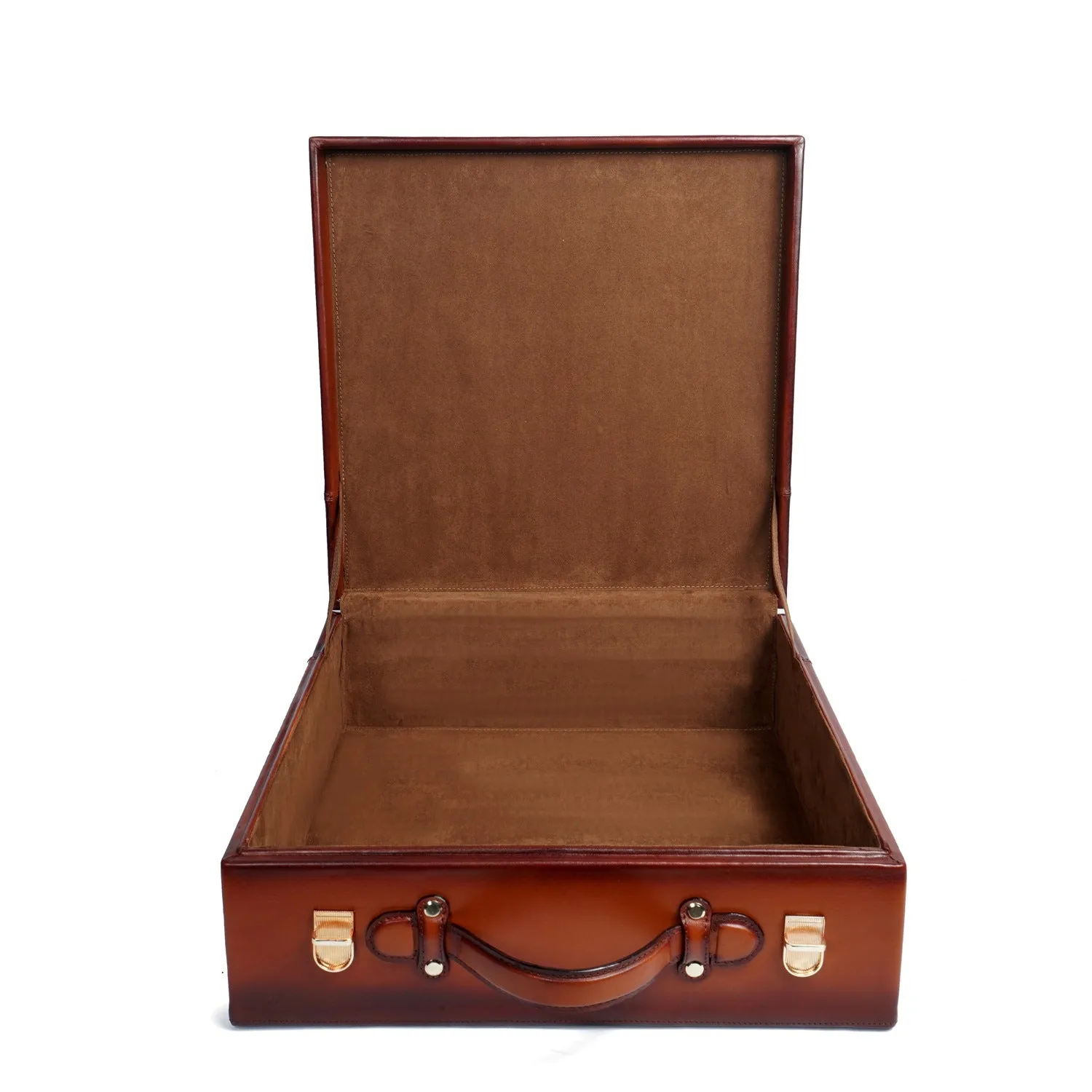 Tan Shoe Case in Genuine Leather