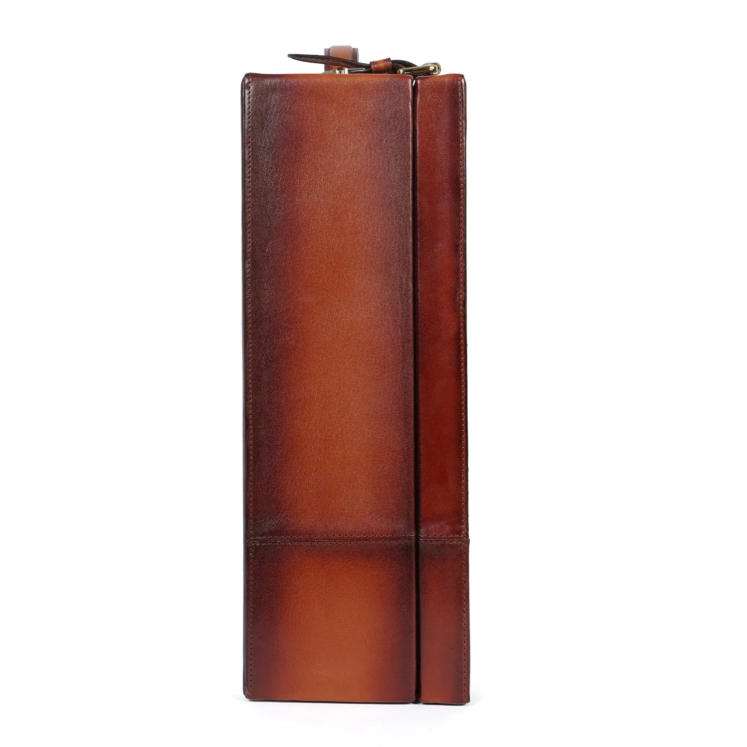 Tan Shoe Case in Genuine Leather