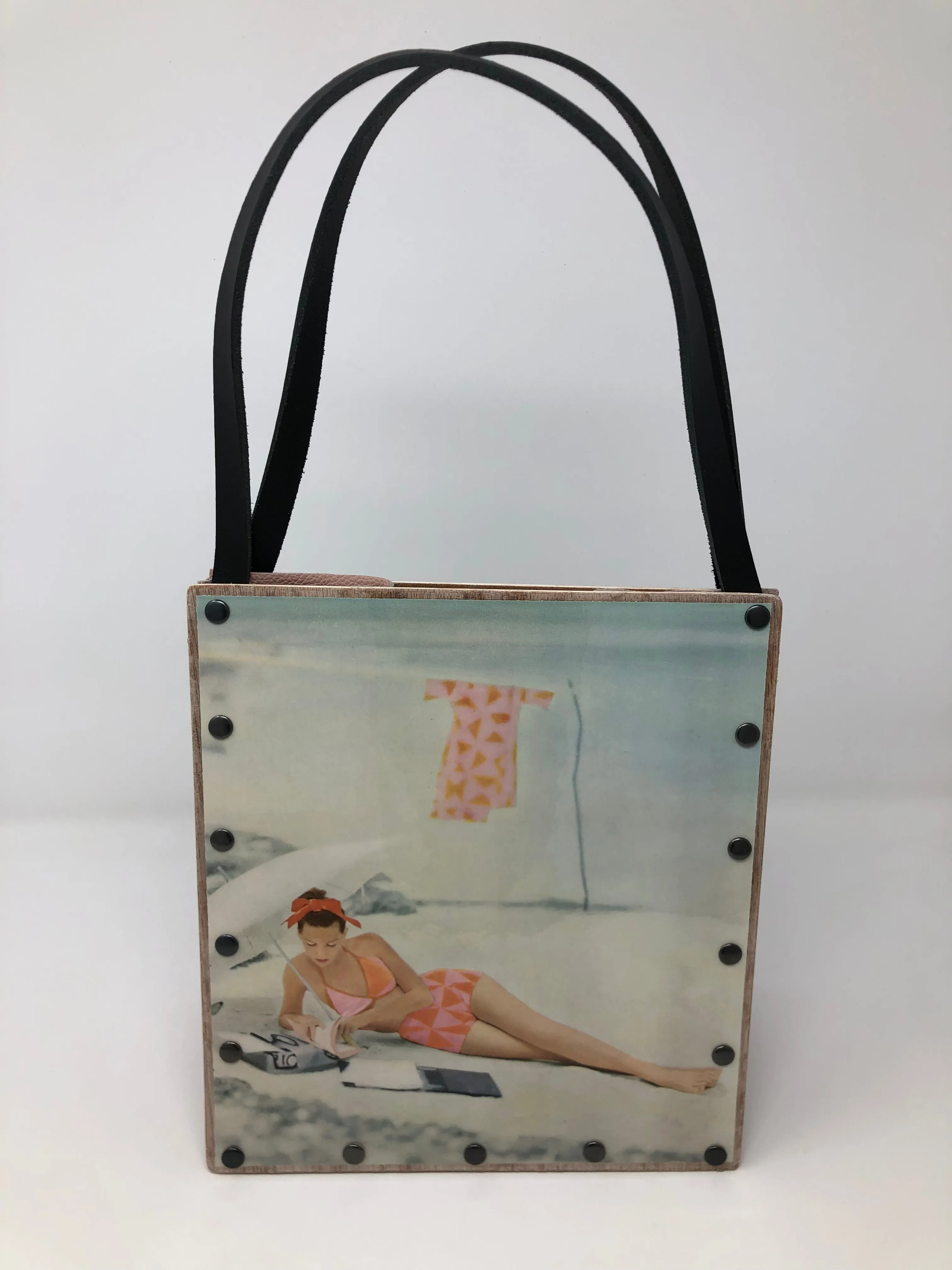 Vintage Graphics Handbag - Beach Vibes Vintage Swim Wear and Chanel No. 5 Ads from Vogue 1959