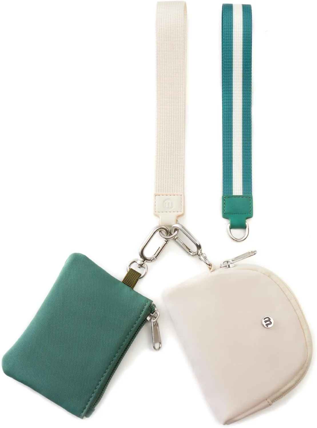 ZRRAJOY Mini Zip Around Wristlet Wallet for Women - Dual Pouch Coin Purse with 2 Straps, Keychain & Wristlet, Small Cute Clutch for Teen Girls, Compact Organizer for Cards, Keys, and Coins,